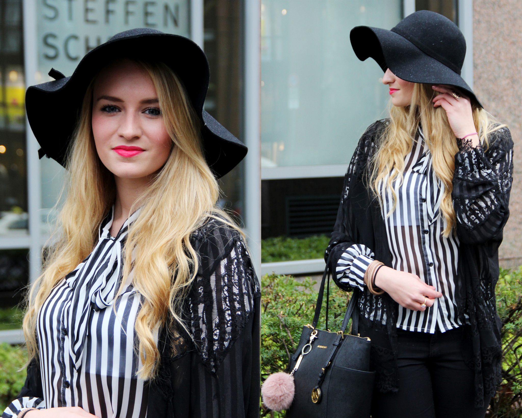 Outfit: Striped Blouse & Fedora - Mrs. Brightside