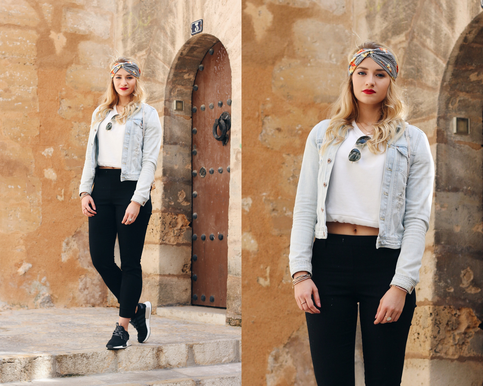 Mrsbrightside-outfit-look-travel-blogger-headband-zara-adidas-nmd-jeansjacke-sweater-cutout-palma-de-mallorca-spain3