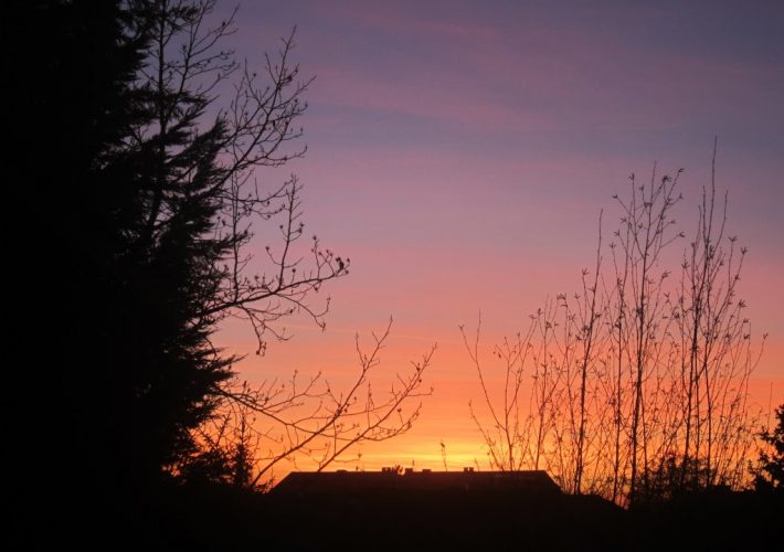 Sonnenuntergang Düsseldorf Himmel Pink Orange Gelb Rosa Fotografie 2