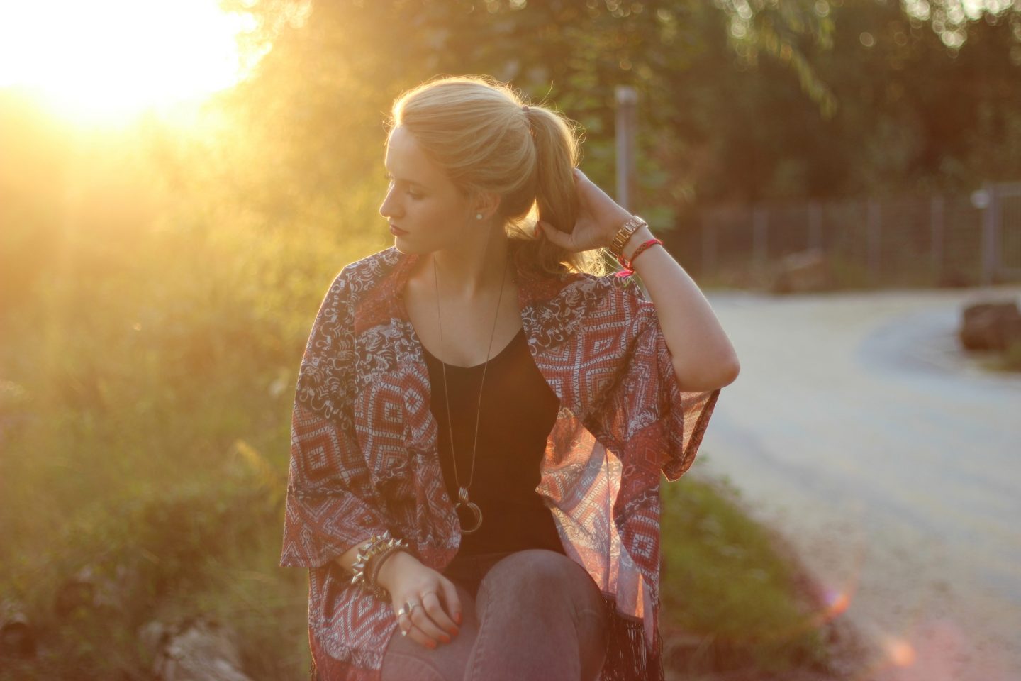 Outfit: Birkenstocks & Aztek-Jacke