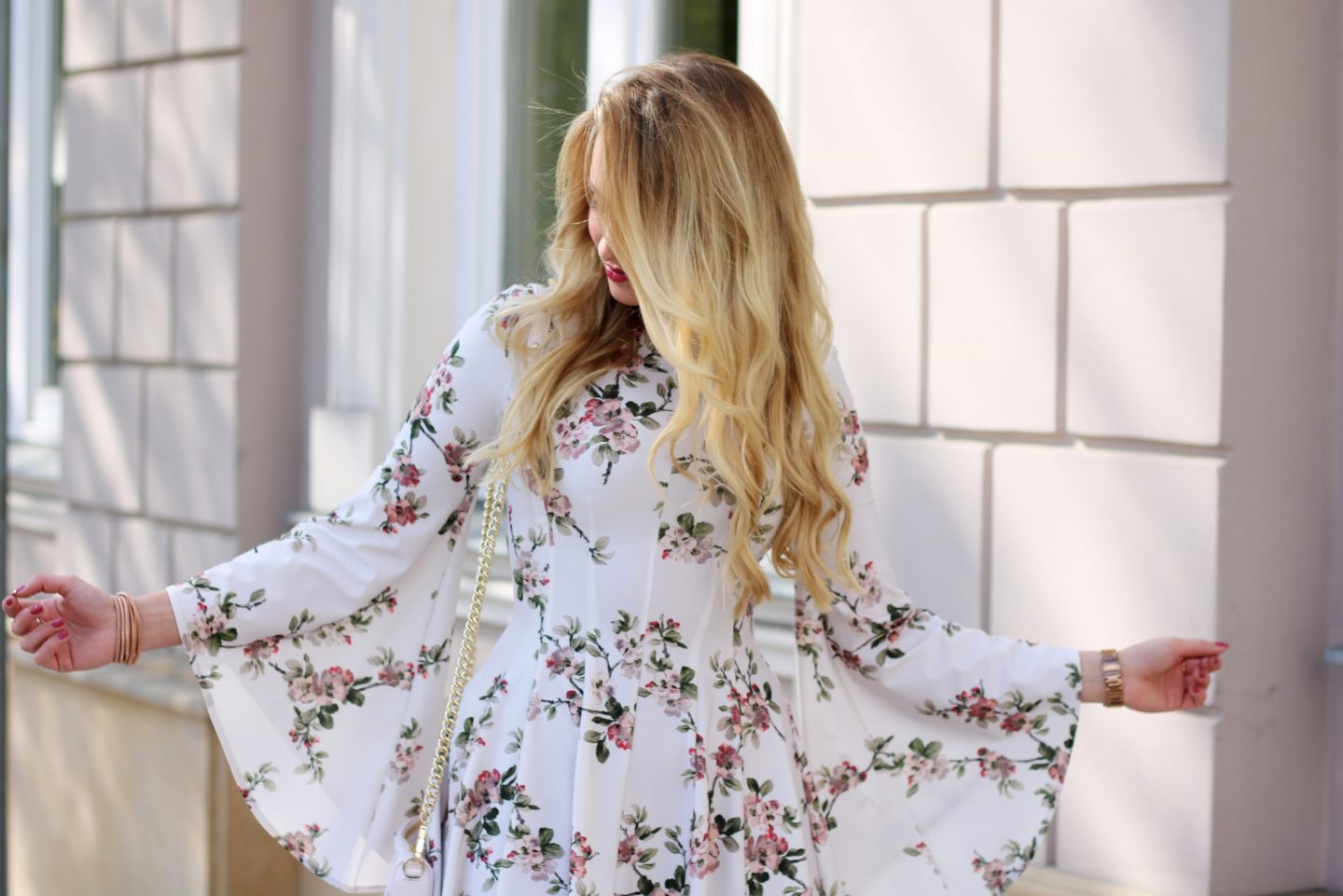 Outfit: White & Floral Wedding Day Dress